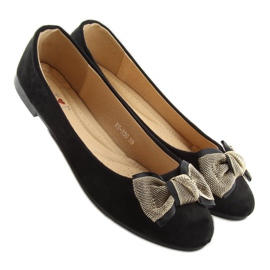 Ballerines noires noires classiques pour femme 2