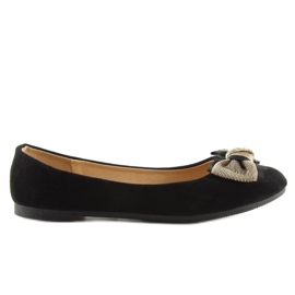 Ballerines noires noires classiques pour femme 1