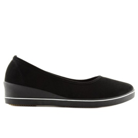 Ballerines compensées noires D73 noir le noir 2