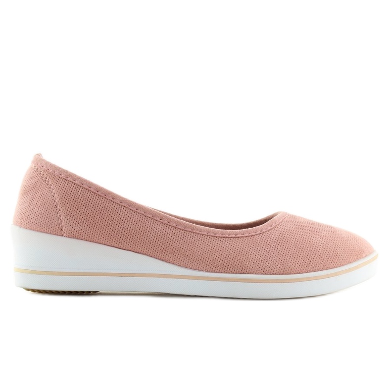 Ballerines à semelles compensées rose D73 rose 2
