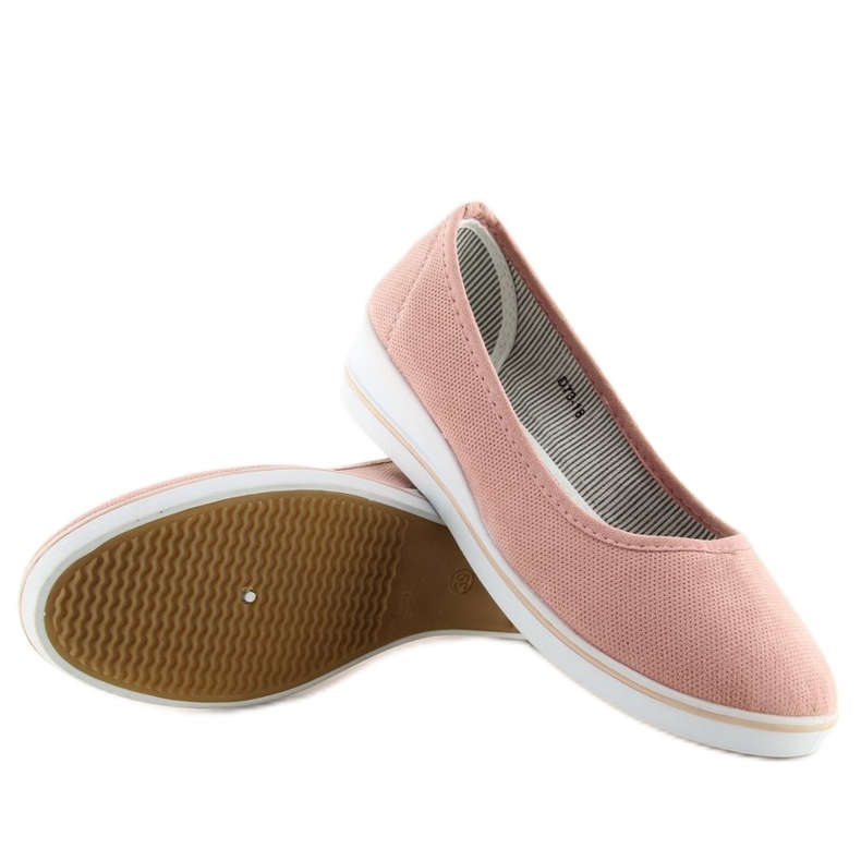 Ballerines à semelles compensées rose D73 rose 1