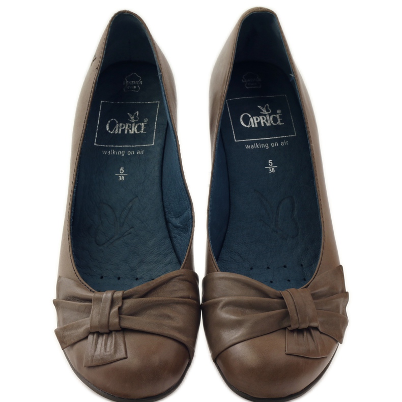 Escarpins femme à nœud Caprice 22307 brun multicolore 4