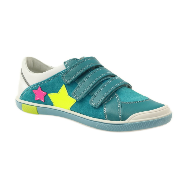 Chaussures fille avec velcro Bartek rose jaune bleu blanc 1
