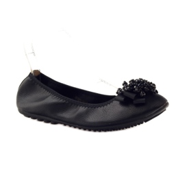 Filippo Ballerines à nœud et perles noires 1