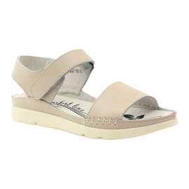 Filippo Sandales velcro beiges confortables 1
