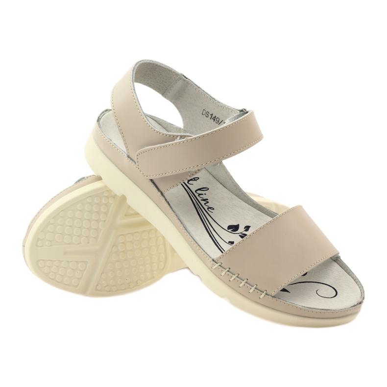 Filippo Sandales velcro beiges confortables 3