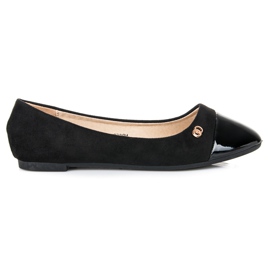 Seastar Ballerines à bout verni le noir 1