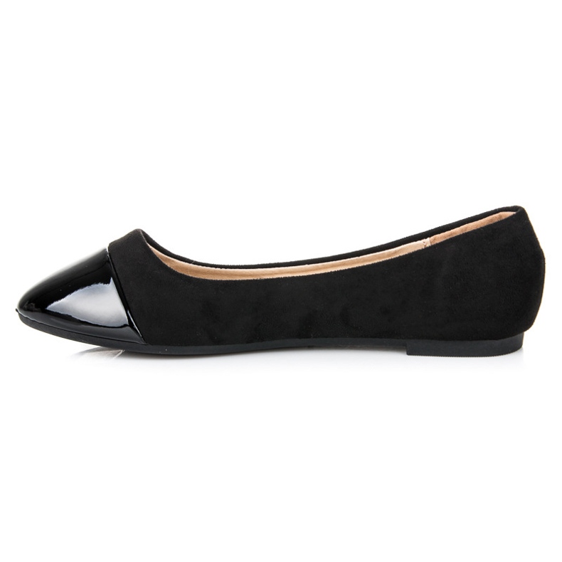 Seastar Ballerines à bout verni le noir 2