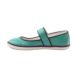 Chaussures ballerines pour enfants Bartek 28368 turquoise vert violet blanc 2