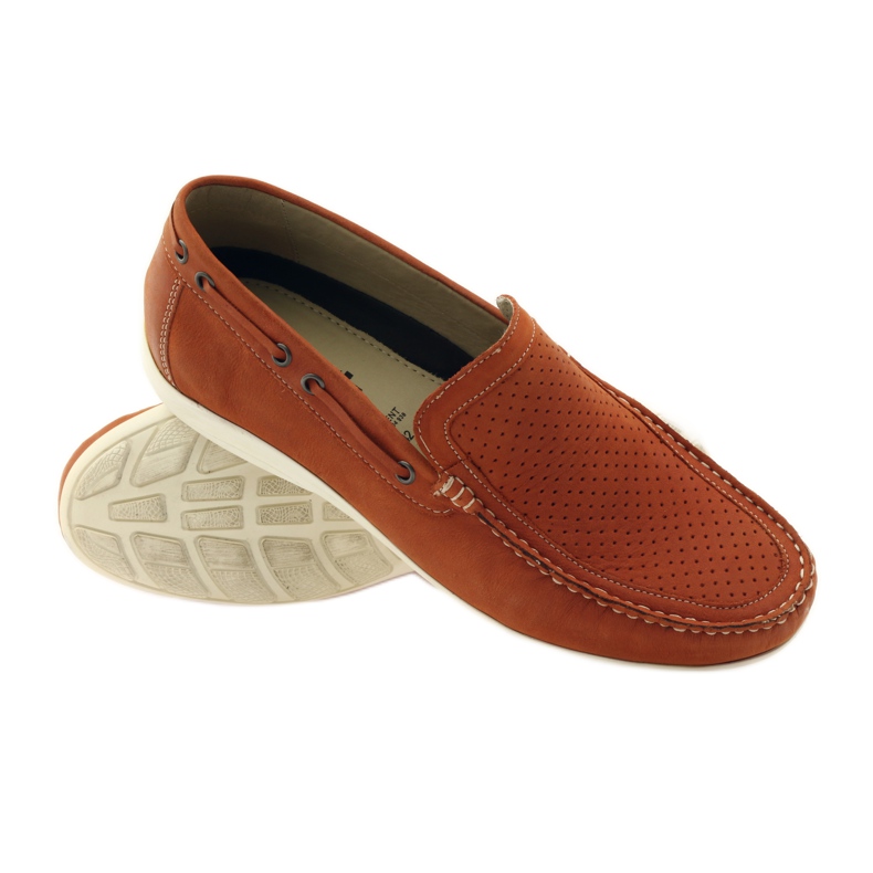 Chaussures homme mocassins Caprice 14650 marron brun orange 3