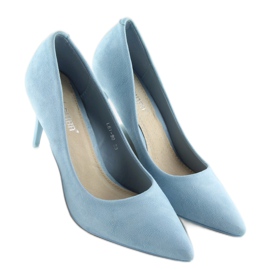 Escarpins en daim Candy Shop bleu LEI-90 L.BLUE 5