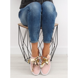 Baskets lacées d'un ruban rose XL09P Rose 1