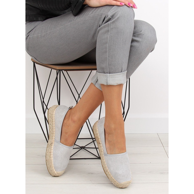 Espadrilles grises pour femme BB10P gris 1