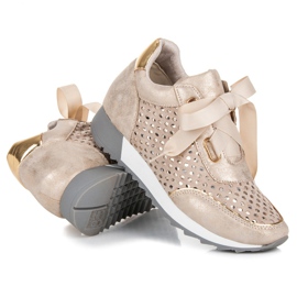 Kylie Baskets nouées à la mode brun 4