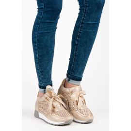Kylie Baskets nouées à la mode brun 1