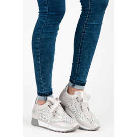 Kylie Baskets nouées à la mode gris 2