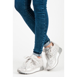 Kylie Baskets nouées à la mode gris 1