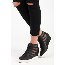 Kylie Baskets compensées noires le noir 2