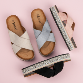 Seastar Chaussons en daim sur la plate-forme noir 1