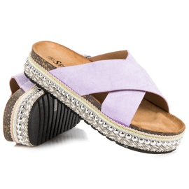 Seastar Chaussons en daim sur la plate-forme violet 6