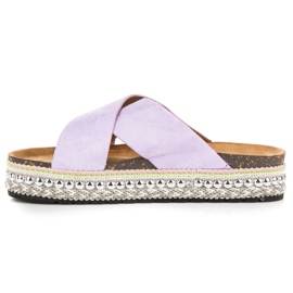 Seastar Chaussons en daim sur la plate-forme violet 5