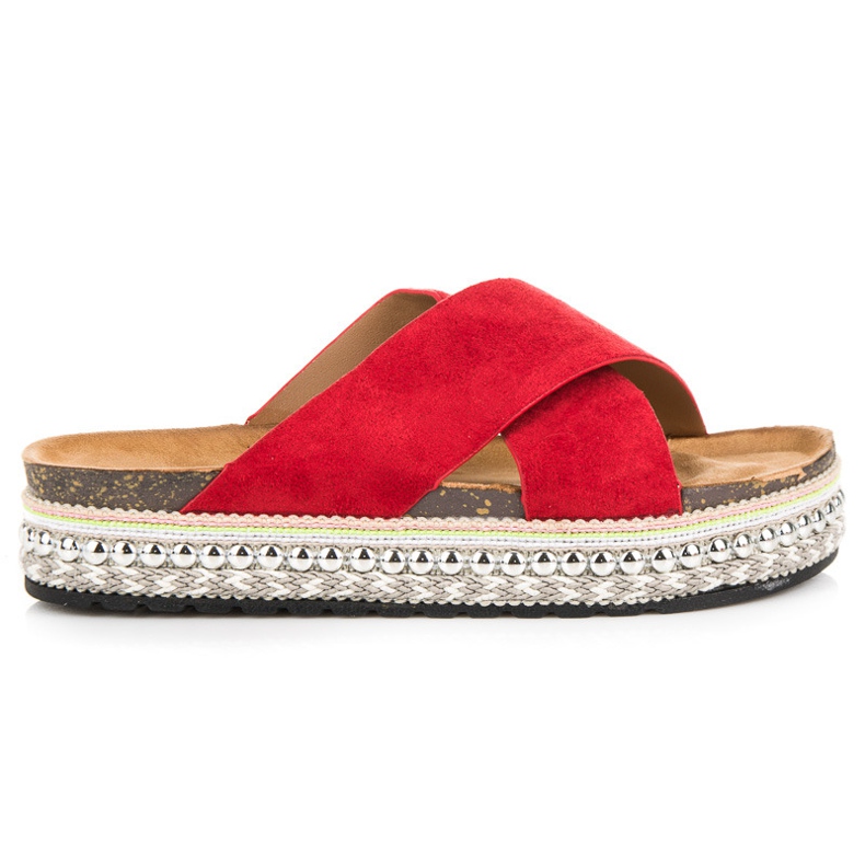 Seastar Chaussons en daim sur la plate-forme rouge 1