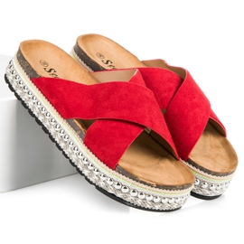 Seastar Chaussons en daim sur la plate-forme rouge 7