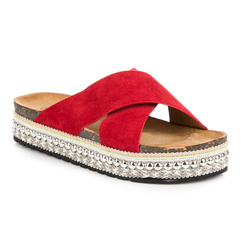 Seastar Chaussons en daim sur la plate-forme rouge 2
