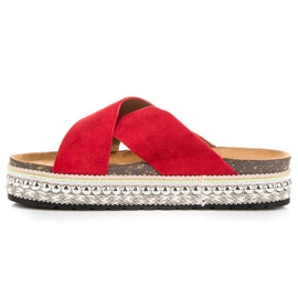 Seastar Chaussons en daim sur la plate-forme rouge 3