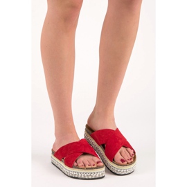 Seastar Chaussons en daim sur la plate-forme rouge 5