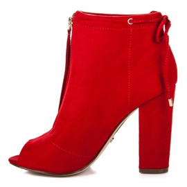 Seastar Bottines à bout ouvert rouge 3