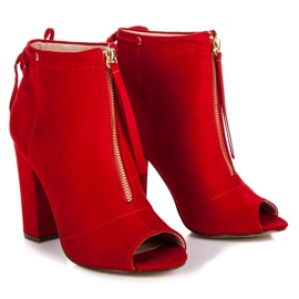Seastar Bottines à bout ouvert rouge 4