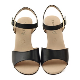 Caprice chaussures femme sandales en cuir 28213 noir 4