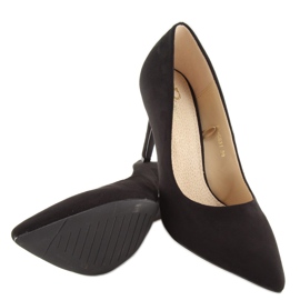 Escarpins noirs RS-GH31 en daim noir pour femme le noir 4