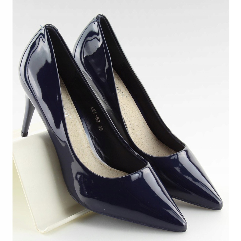 Escarpins femme bleu marine LEI-83 Bleu 1 Escarpins femme bleu marine LEI-83 Bleu 1