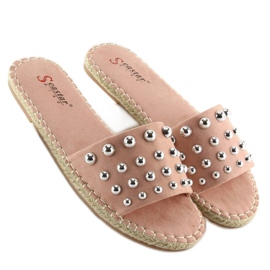 Chaussons espadrilles roses pour femmes LL-120P Rose 1 Chaussons espadrilles roses pour femmes LL-120P Rose 1