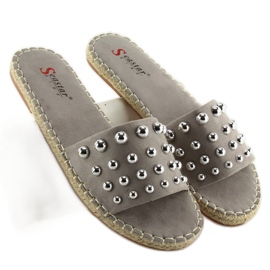 Gris Espadrilles grises pour femmes LL-120P Gris 1