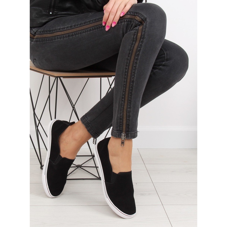 Noir XL07P Baskets slipony noires le noir 1