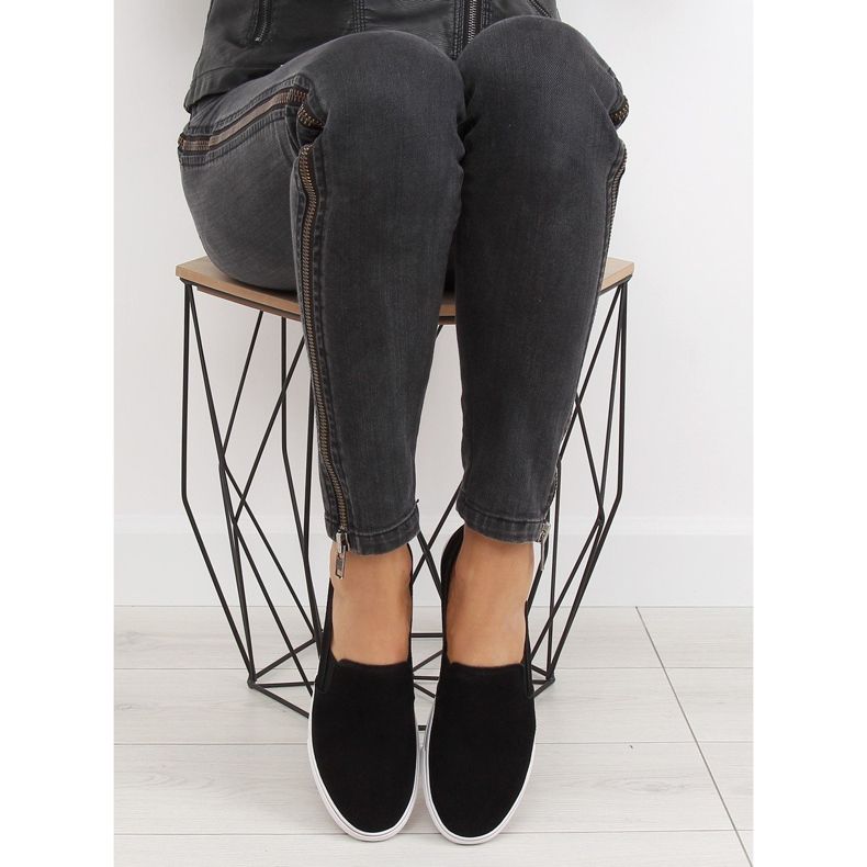 Noir XL07P Baskets slipony noires le noir 2