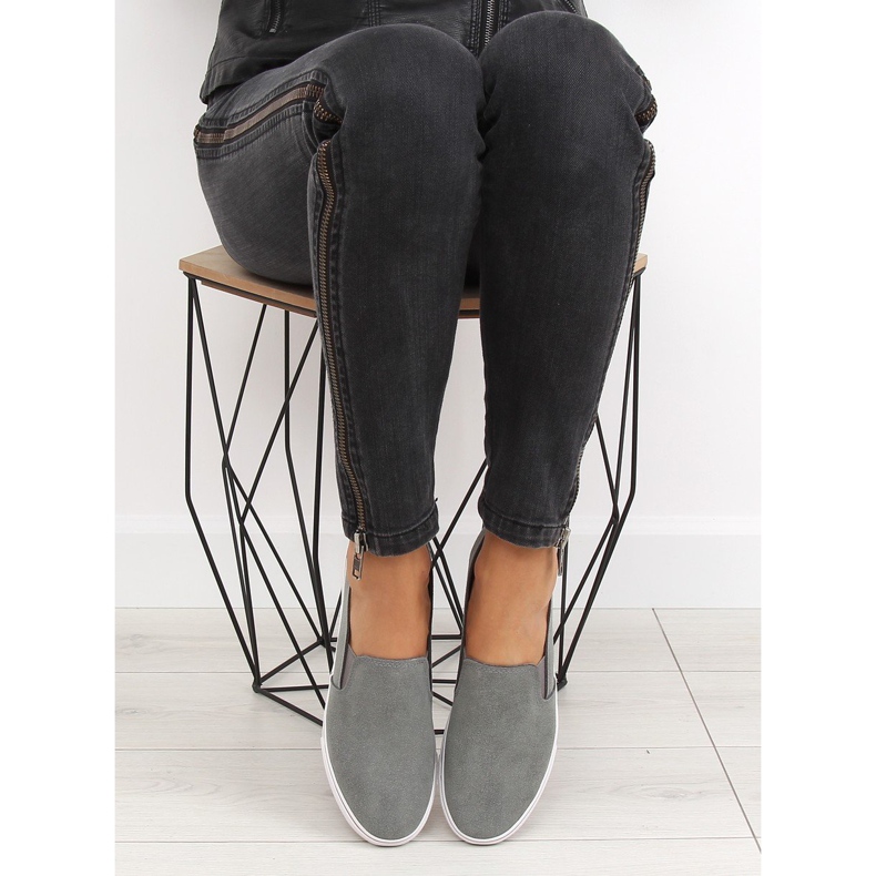 Baskets slipony XL07P D.GRAY grises 2