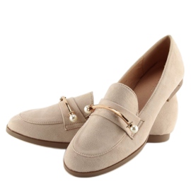 Mocassins femme beige T315P Nude 2