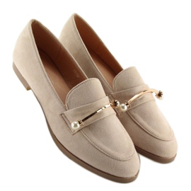 Mocassins femme beige T315P Nude 1
