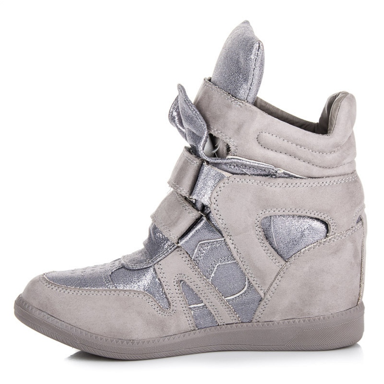 Baskets velcro VICES gris 1