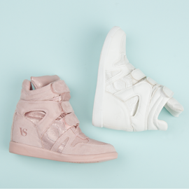 Vices de baskets velcro rose 1