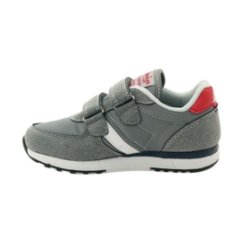 American Club Incrustation en cuir américain Velcro Sports rouge gris blanche 2
