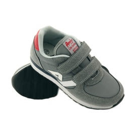 American Club Incrustation en cuir américain Velcro Sports rouge gris blanc 3
