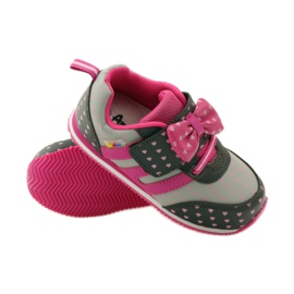 American Club Chaussures de sport à semelle intérieure en cuir américain rose gris 3