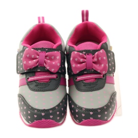 American Club Chaussures de sport à semelle intérieure en cuir américain rose gris 4