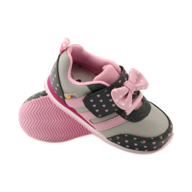 American Club Chaussures de sport américaines avec semelle intérieure en cuir rose gris 3