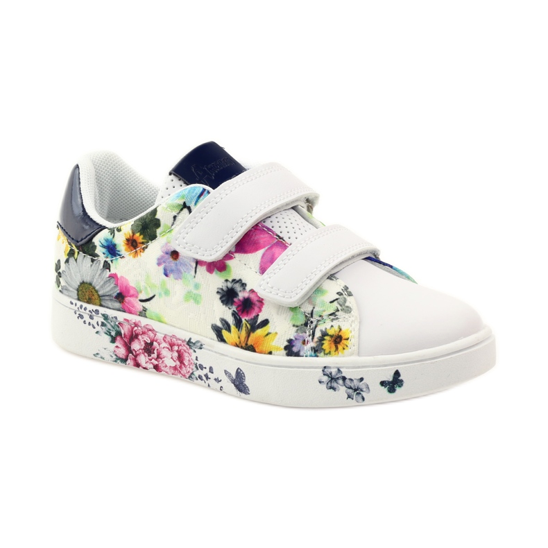American Club Baskets américaines avec semelle intérieure en cuir multicolore blanc 1